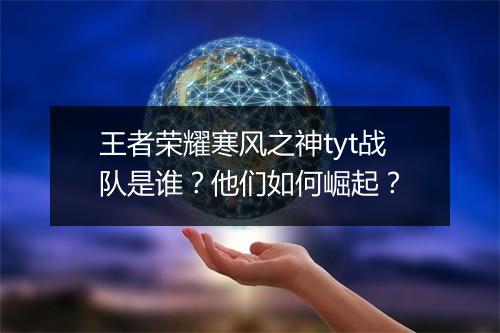 王者荣耀寒风之神tyt战队是谁？他们如何崛起？