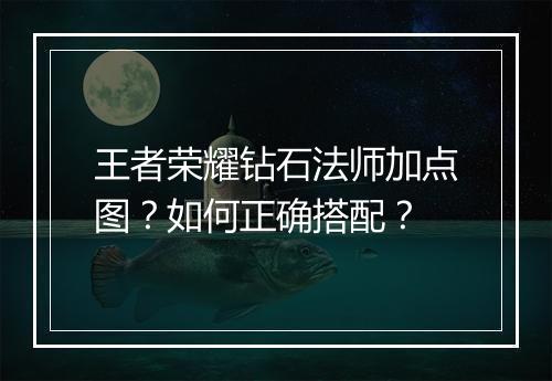 王者荣耀钻石法师加点图？如何正确搭配？