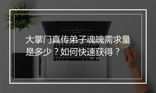 大掌门真传弟子魂魄需求量是多少？如何快速获得？