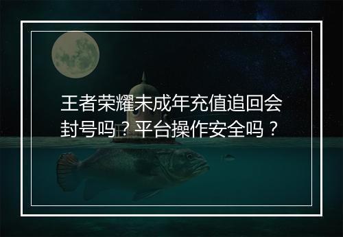 王者荣耀未成年充值追回会封号吗？平台操作安全吗？