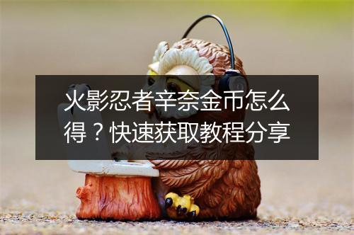 火影忍者辛奈金币怎么得？快速获取教程分享
