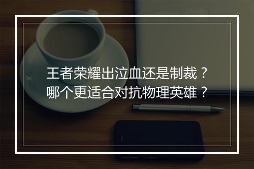王者荣耀出泣血还是制裁?哪个更适合对抗物理英雄?