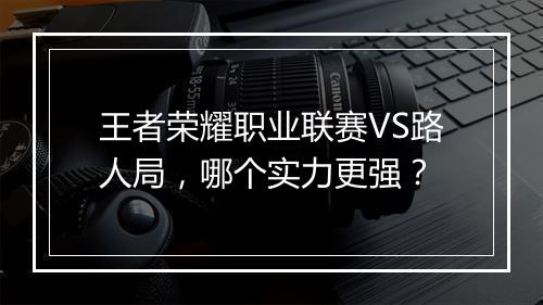 王者荣耀职业联赛VS路人局，哪个实力更强？