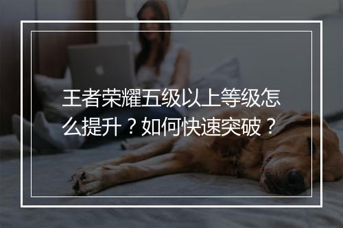 王者荣耀五级以上等级怎么提升？如何快速突破？