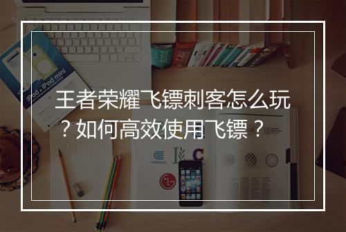 王者荣耀飞镖刺客怎么玩？如何高效使用飞镖？