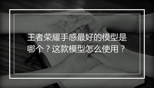 王者荣耀手感最好的模型是哪个？这款模型怎么使用？