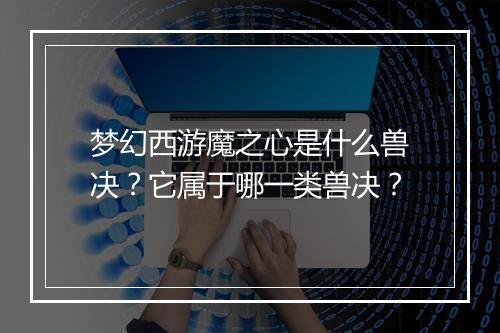 梦幻西游魔之心是什么兽决？它属于哪一类兽决？