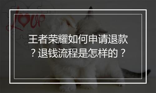 王者荣耀如何申请退款？退钱流程是怎样的？