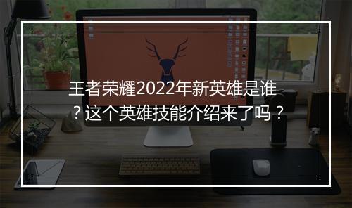 王者荣耀2022年新英雄是谁？这个英雄技能介绍来了吗？