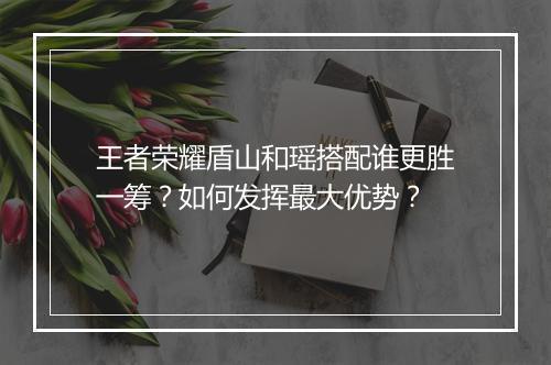 王者荣耀盾山和瑶搭配谁更胜一筹？如何发挥最大优势？