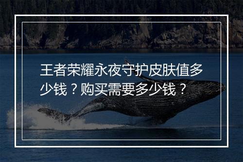 王者荣耀永夜守护皮肤值多少钱？购买需要多少钱？