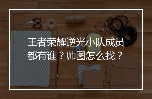 王者荣耀逆光小队成员都有谁？帅图怎么找？