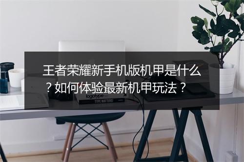 王者荣耀新手机版机甲是什么？如何体验最新机甲玩法？