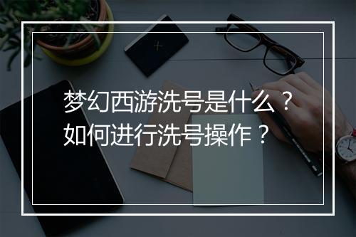 梦幻西游洗号是什么？如何进行洗号操作？