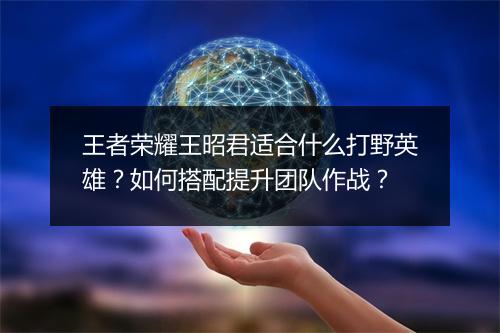 王者荣耀王昭君适合什么打野英雄？如何搭配提升团队作战？