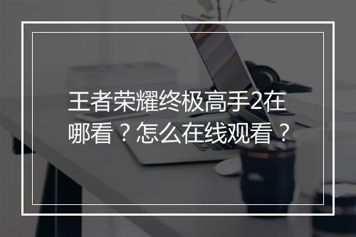 王者荣耀终极高手2在哪看？怎么在线观看？