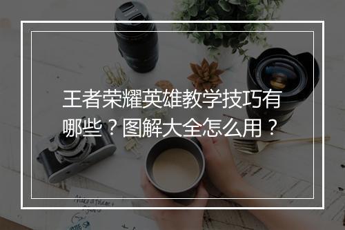 王者荣耀英雄教学技巧有哪些？图解大全怎么用？