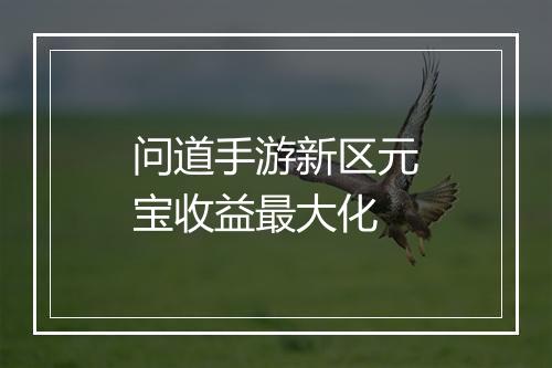 问道手游新区元宝收益最大化