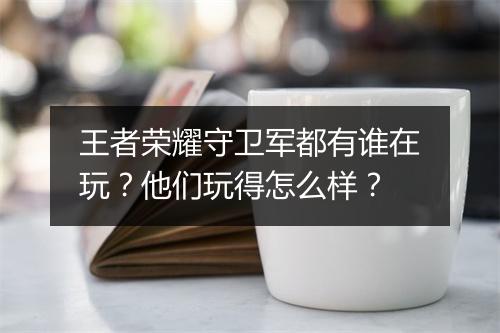 王者荣耀守卫军都有谁在玩？他们玩得怎么样？
