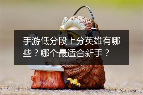 手游低分段上分英雄有哪些?哪个最适合新手?