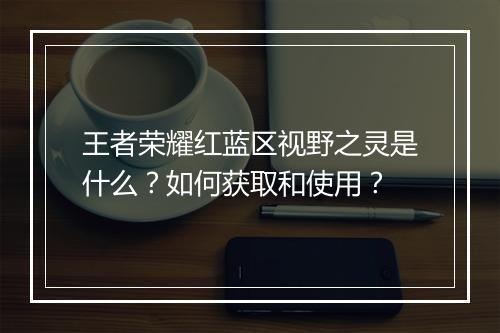 王者荣耀红蓝区视野之灵是什么？如何获取和使用？