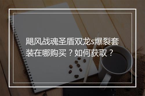 飓风战魂圣盾双龙s爆裂套装在哪购买？如何获取？