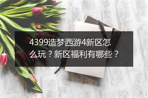 4399造梦西游4新区怎么玩？新区福利有哪些？