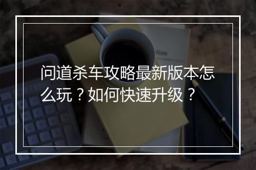 问道杀车攻略最新版本怎么玩？如何快速升级？