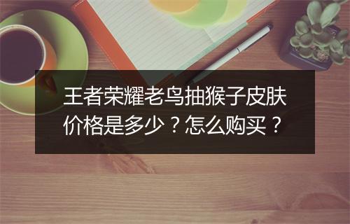 王者荣耀老鸟抽猴子皮肤价格是多少?怎么购买?