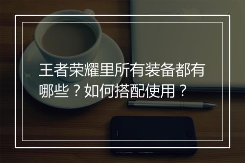 王者荣耀里所有装备都有哪些？如何搭配使用？
