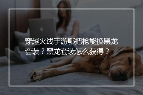 穿越火线手游哪把枪能换黑龙套装？黑龙套装怎么获得？