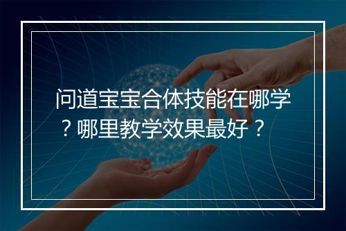 问道宝宝合体技能在哪学？哪里教学效果最好？