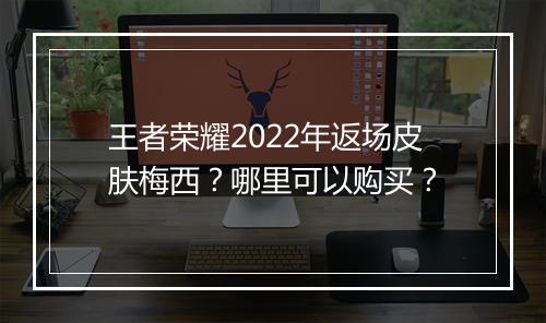 王者荣耀2022年返场皮肤梅西？哪里可以购买？