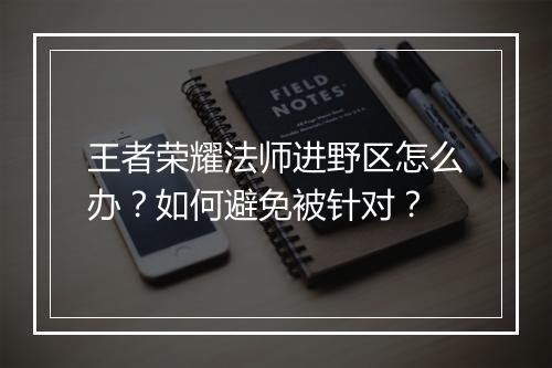 王者荣耀法师进野区怎么办？如何避免被针对？