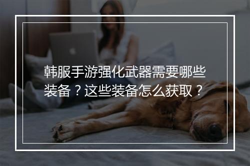 韩服手游强化武器需要哪些装备？这些装备怎么获取？