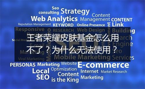 王者荣耀皮肤基金怎么用不了？为什么无法使用？