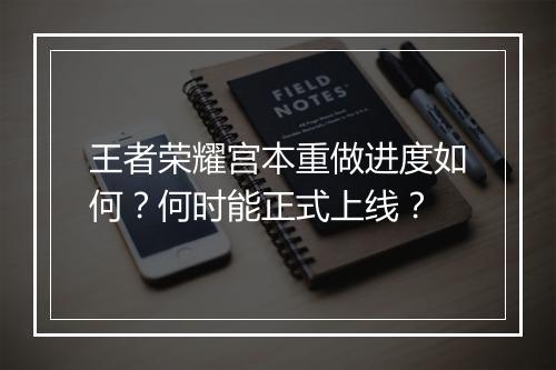王者荣耀宫本重做进度如何？何时能正式上线？