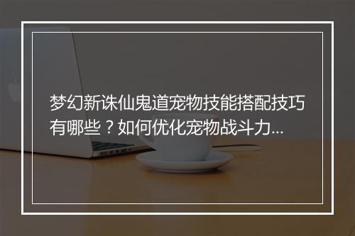 梦幻新诛仙鬼道宠物技能搭配技巧有哪些？如何优化宠物战斗力？