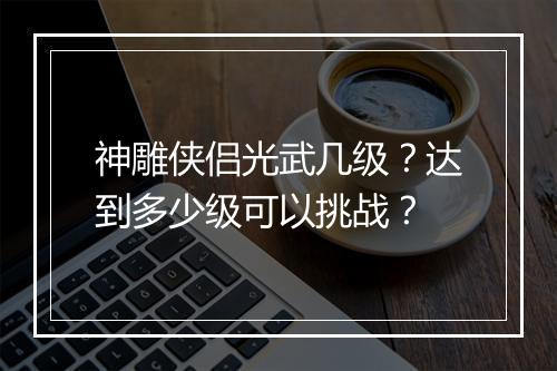 神雕侠侣光武几级？达到多少级可以挑战？