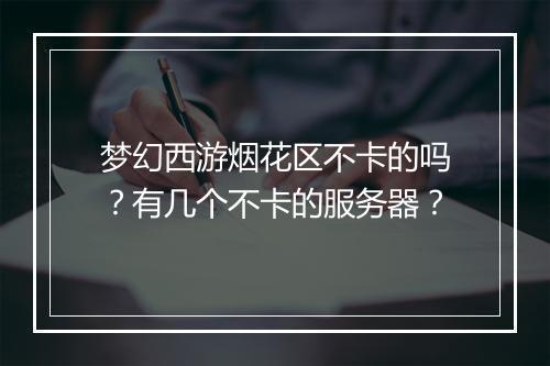 梦幻西游烟花区不卡的吗？有几个不卡的服务器？