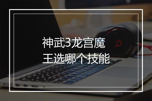 神武3龙宫魔王选哪个技能