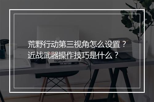 荒野行动第三视角怎么设置?近战武器操作技巧是什么?