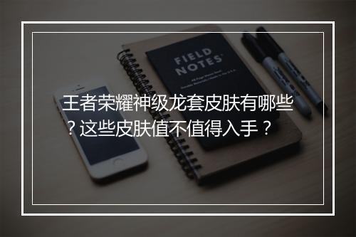 王者荣耀神级龙套皮肤有哪些？这些皮肤值不值得入手？
