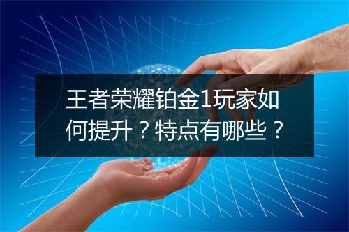 王者荣耀铂金1玩家如何提升?特点有哪些?