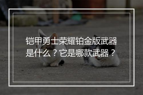 铠甲勇士荣耀铂金版武器是什么？它是哪款武器？