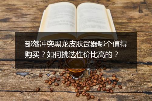 部落冲突黑龙皮肤武器哪个值得购买？如何挑选性价比高的？