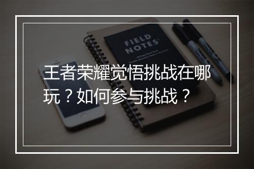 王者荣耀觉悟挑战在哪玩？如何参与挑战？