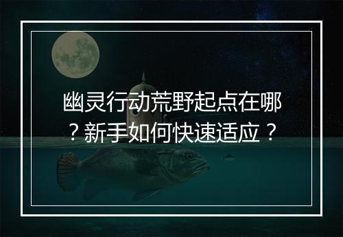 幽灵行动荒野起点在哪？新手如何快速适应？