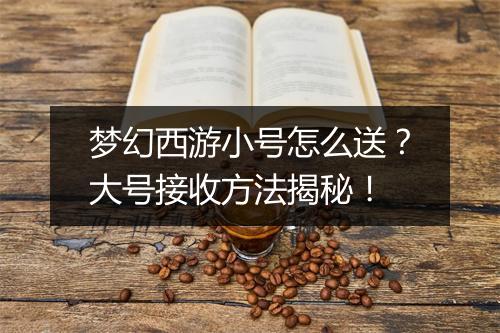 梦幻西游小号怎么送？大号接收方法揭秘！