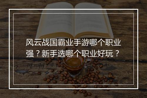 风云战国霸业手游哪个职业强？新手选哪个职业好玩？